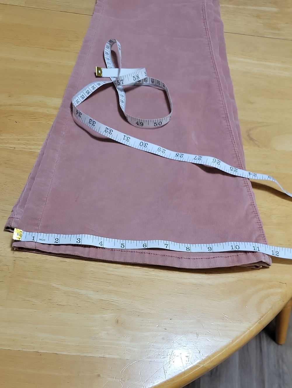 Dusty Pink Free People Stretch Cordory Flares - Picture 9 of 10